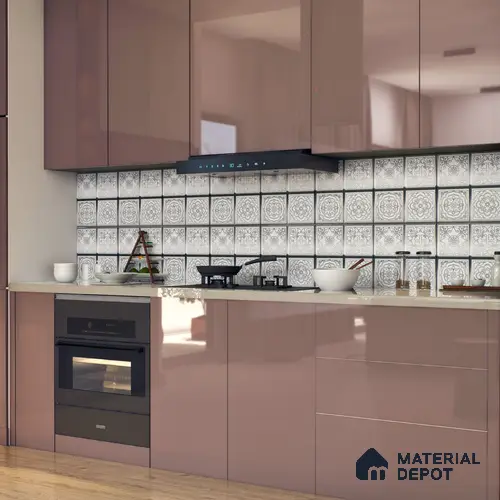 Metallic Wall Tile TL 07235 D Silver Mist 1 ft x 1 ft Ceramic Matte Finish - 9 mm | 2 mm Spacer is Mandatory | Suitable For Bathroom, Kitchen, Dining Area | Please Expect a Slight Variation of Pattern